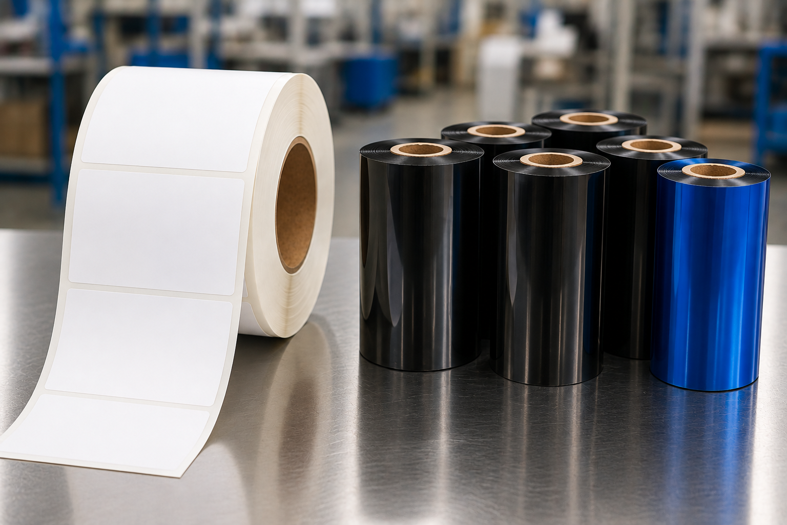 Labels and thermal transfer ribbons